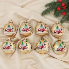 Set of balls Plastic D-6 cm, 8 pcs 