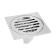 Zein gap, 100x100 mm, vertical, with a grid for hair delay, stainless steel, chrome