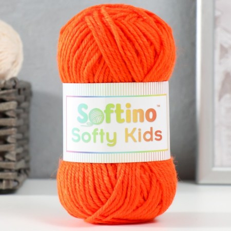 Yarn 100% acrylic "Softy Kids" 90m ± 5m 50 g color 07 carrot