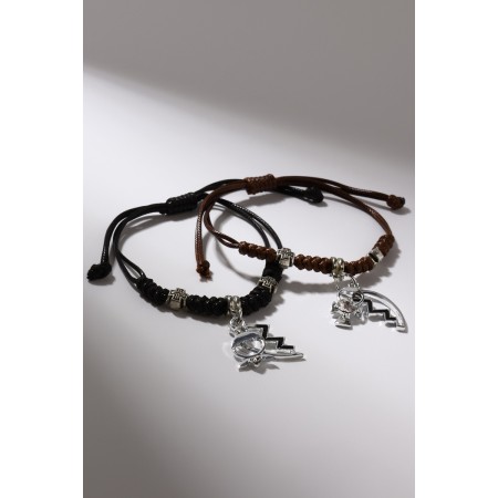 Bracelets "Demetrons" two halves, black-brown color, l = 12.5 cm-2