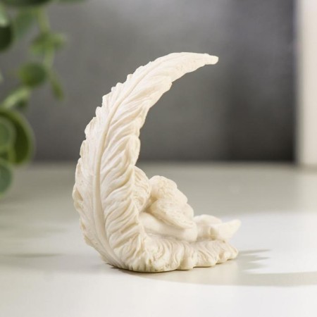 Polystone souvenir "Snowthrough angel sleeping on a feather" mix, 5x5.5x2.5 cm-5