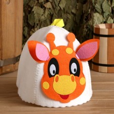 Bath cap with children's applique 