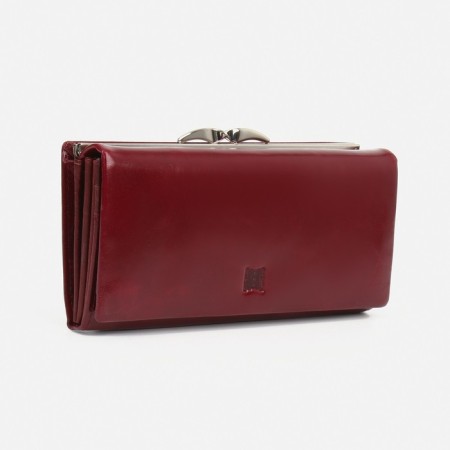 Women's wallet on magnets, burgundy color