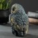 Figure "Owl on the hemp" gray-blue 10x9x14.5cm