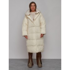 Coat insulated winter female, size 42, light-beige color