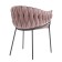 Lind chair, 600 × 530 × 770 mm, velor, pink color