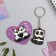 Gift set "Panda", magnet + keychain, 14.5 x 12 cm.