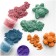Sand for modeling "Raccoon Adventures", 6 colors, 840 g, 2 forms.