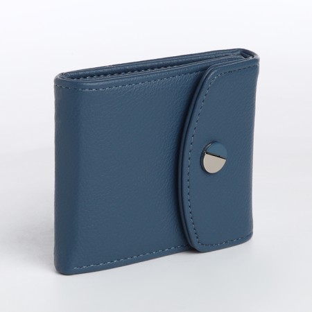 Women's wallet on magnet, blue color