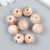 Plastic beads "Storaks of paint. Beige" set 20 grams d = 1.6 cm