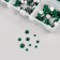 Decor for creativity Glass "Rhinestones. Dark green" d = 2-4.8 mm nr 1188 pcs 6x8x1.5 cm