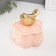 Casmic Coramics "Bird on the Provence Flower" Pink 8.5x8.5x9.2 cm