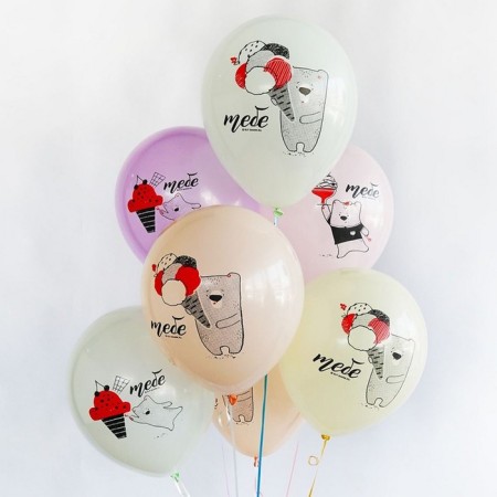 Latex ball 12 “Bear. To you”, set 25 pcs.-1