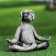 Figure "Dog Yoga" 18x9x16cm, Gray Stone
