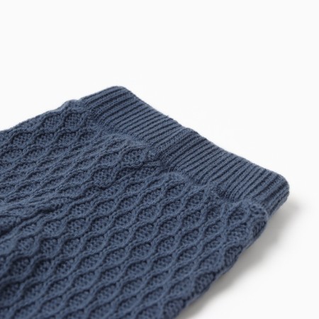 Pants Children's Knitted Minaku, blue color, height 68-74 cm-5
