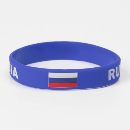 Silicone bracelet "Russia", blue color-1