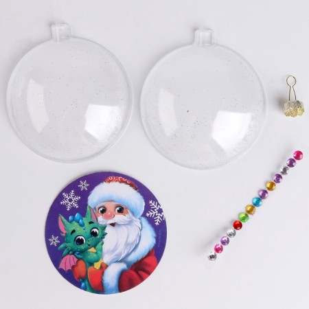 Set for creativity. Fressing ball "Santa Claus and Dragon"-4