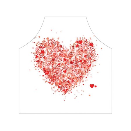 Apron of a kitchen with a photo print "Air Heart", adjustable, size OS-2