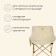 Folding chair 65 x 58 x 66 cm, up to 120 kg, beige color