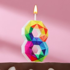 Candle in the cake on the skewer 