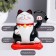 Plastic pendulum from the solar battery "Cat Mani-Neko" black 9.5x10x9.5 cm