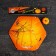 Candle "Pumpkin", on a cardboard basis