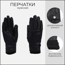 Gloves are male, dimensionless, without insulation, black color