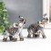 Souvenir Polystone "Elephants in Triangular Propons" set 2 pcs 8x3x7.5 cm
