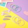 Hair Set "Olivia" (6 rubber bands, 4 invisibility 4.5 cm) purple bow