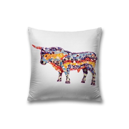 Decorative pillowcase "Mosaic bull", on a zipper, size 45x45 cm