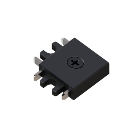 Corner Connector for the ARTE LAMP Rapid-CCCESSORES A613606L, 2.4x2.4x0.7 cm, black
