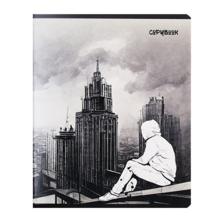 Notebook 96 sheets, in a cage, "Perspective", cover coated cardboard, twin-lak, UV-lak, 5 designs, mix-4