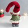 Polystone souvenir "Dwarf in a red cap with a Christmas tree toy" 10.5x12.5x27.5 cm