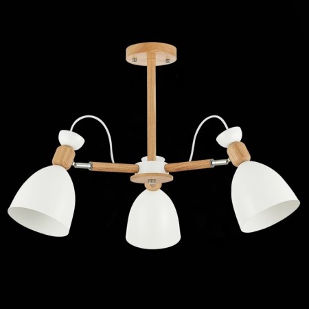 Ceiling EVOLUCE lamp. Sle103802-03. Balcamo. 3x60 watts, E27, 59x59x45 cm, color light wood, white-3