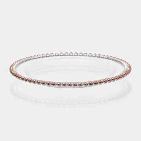 Black dining plate "Orbit", d = 27 cm, pink gold color-1