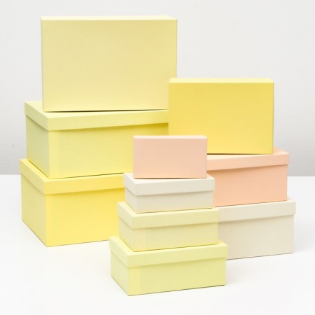 Set of boxes 10 in 1 "Sunny", 31 x 20 x 13-12 x 7 x 4 cm