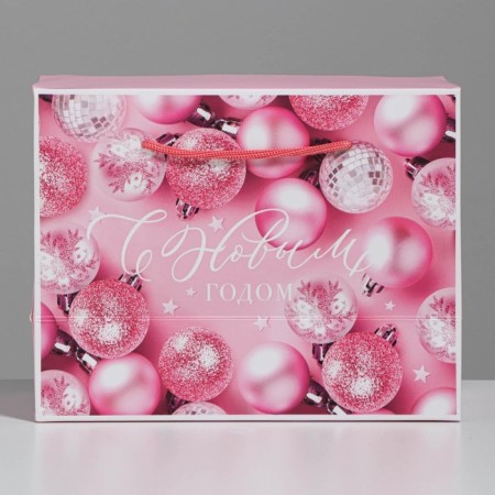 Pink Balls Package, 23 x 18 x 11 cm, New Year-2