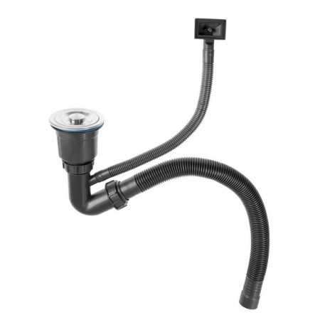 Moika Fabia Profi, 40x50 cm, Sredal, S = 3.0 and 0.8 mm, siphon with overflow + basket-5