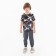 Pants for a boy, gray color, height 140 cm