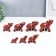 Polystone souvenir for a red tree set of 7 pcs "Herd of elephants" 9; 7.5; 7; 6.5; 5.3, 4.8.4 cm