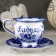 Tea couple "Granny", 15x15x10 cm, 300 ml, gzhel