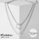 Piece "chain" ring and pearls, white color in silver, 48 cm