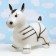 Toy - Children's jumper "Zebra" rubber inflatable, 49x24cm, black and white