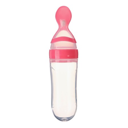 A bottle for feeding with a spoon, silicone, from 5 months, 90 ml., Mix color-3