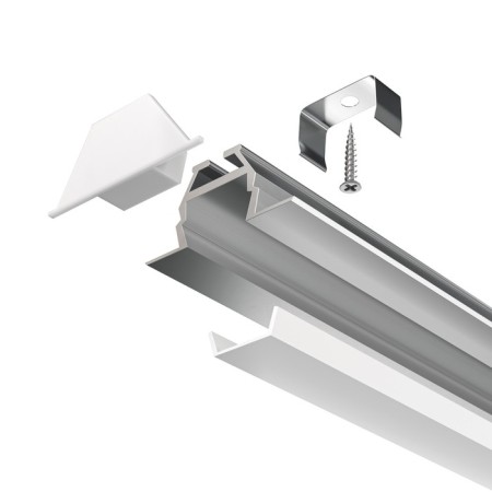 Aluminum profile Maytoni built -in 30x10 mm, 2 m, silver-3