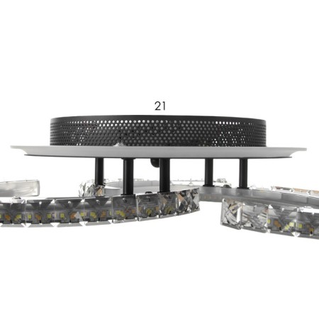 Luer with DPD "BLED" 3XLED 78W 3000-6000K RGB Black 57x57x10cm-12