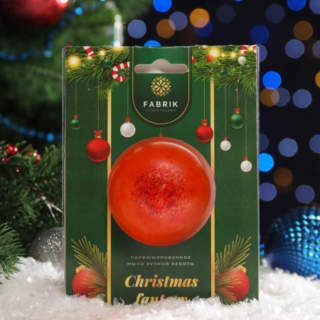 Handmade soap "New Year" perfumed, orange, 50 g