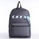 School textile school backpack with ribbons, 38x29x11 cm, gray color, lightning department