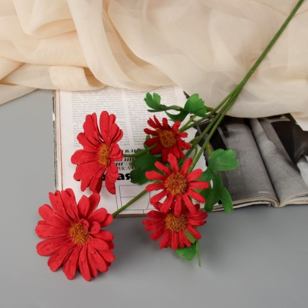 Artificial flowers "Cosmea Lady Galant" 57x8 cm, red