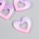 Decor for creativity plastic "Heart gradient" lilac-pink 2.7x2.9 cm